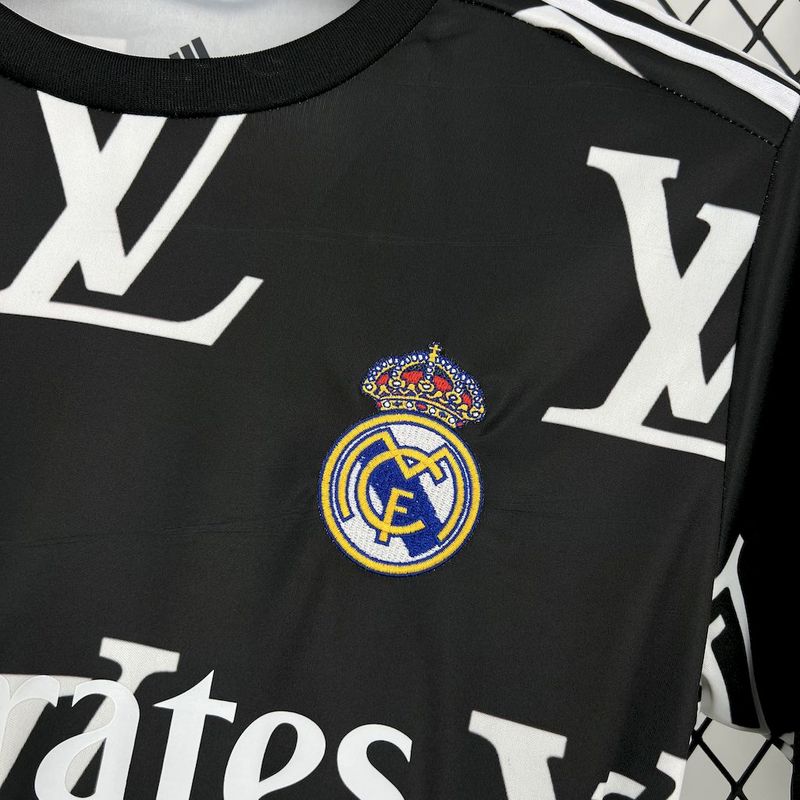 Real Madrid 2025∕26 Louis Vuitton Joint Edition Black Jersey