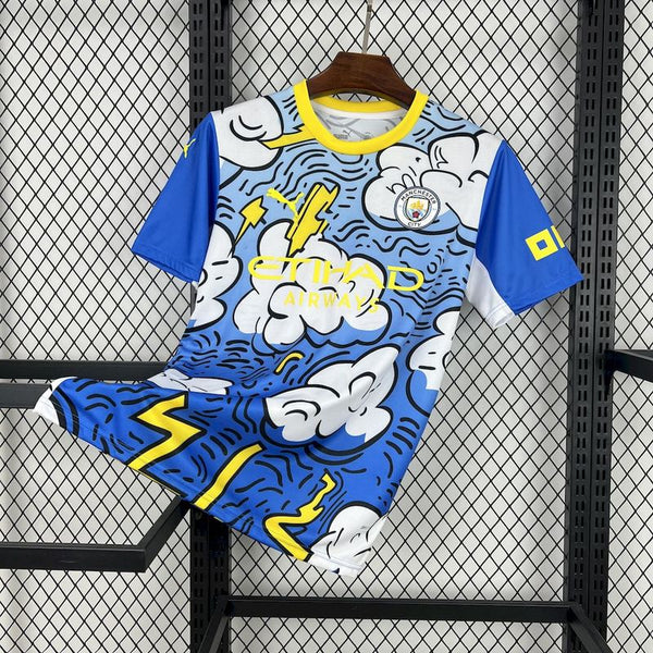 Manchester City 2025∕26 Concept version blue and white Jersey S-XXL