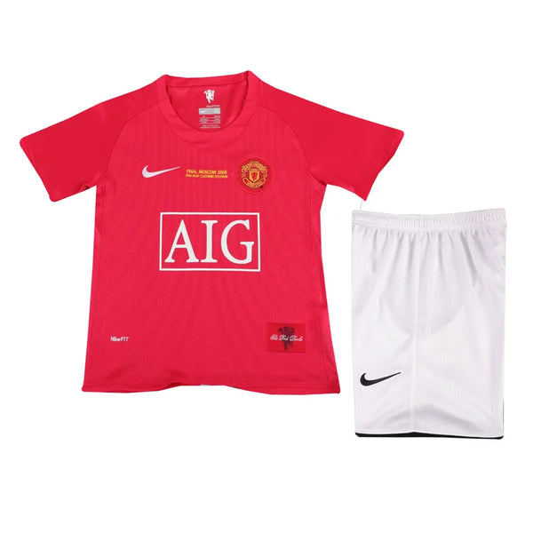 Kit Kids Retro Manchester United Home Jersey 2007/08