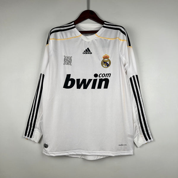 Retro Real Madrid 09∕10 Long Sleeve Home S-XXL(055D)