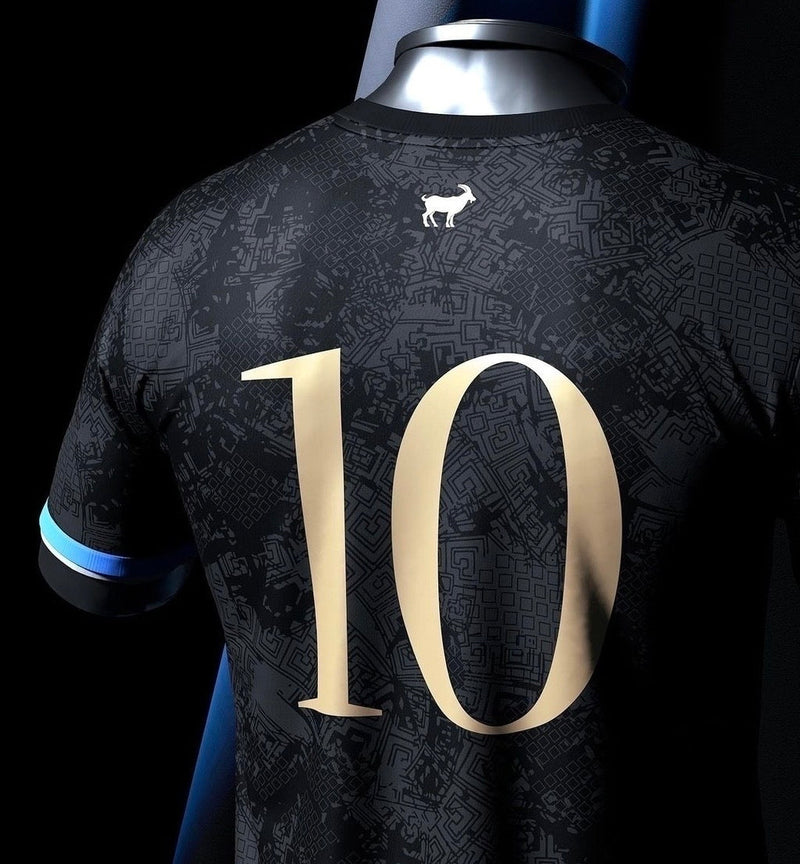 La Pulga Lionel Messi 10 Black Commafootball Shirt - 2023/2024