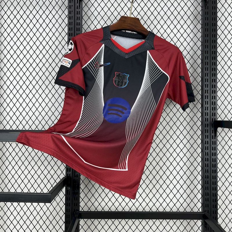 Barcelona 2025∕26 Black and red special edition Jersey (With Champions League)