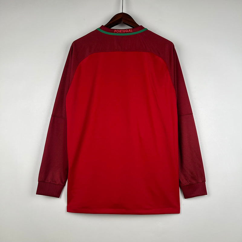 Retro Portugal 2016 long sleeve home S-XXL(7C0E)