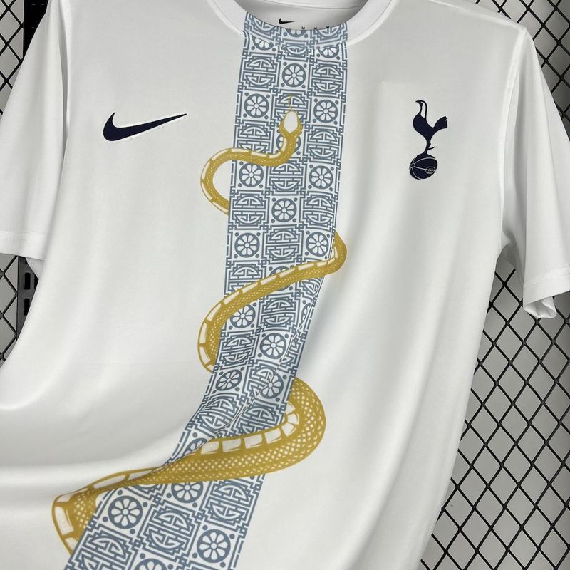Tottenham Hotspur 2025∕26 White Gold Snake Edition Jersey