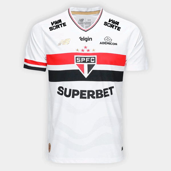 São Paulo 2025/26 Home With Sponsors Fan