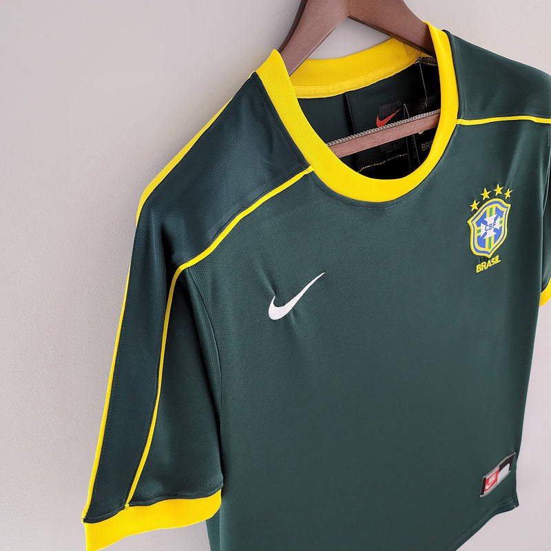 Retro Goalkeeper Brazil 1998 Dark Green S-XXL(6A31)