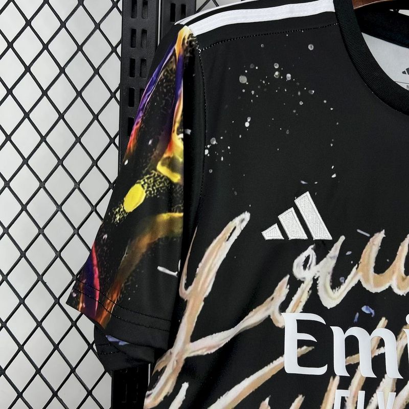 Real Madrid 2025∕26 Louis Vuitton Joint Edition Black colorful version Jersey