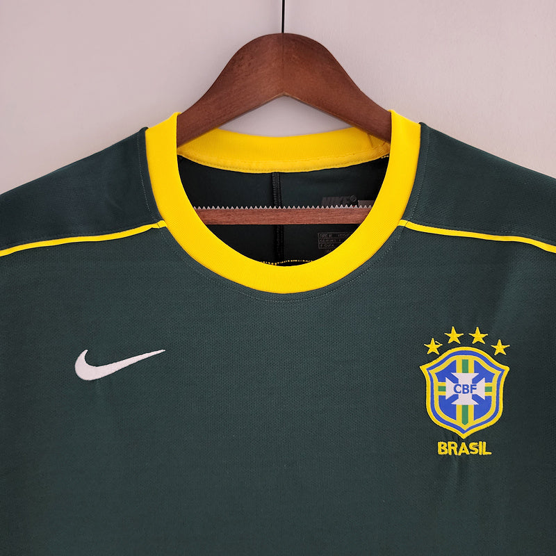 Retro Goalkeeper Brazil 1998 Dark Green S-XXL(6A31)