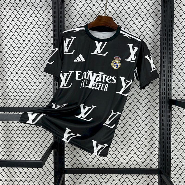 Real Madrid 2025∕26 Louis Vuitton Joint Edition Black Jersey