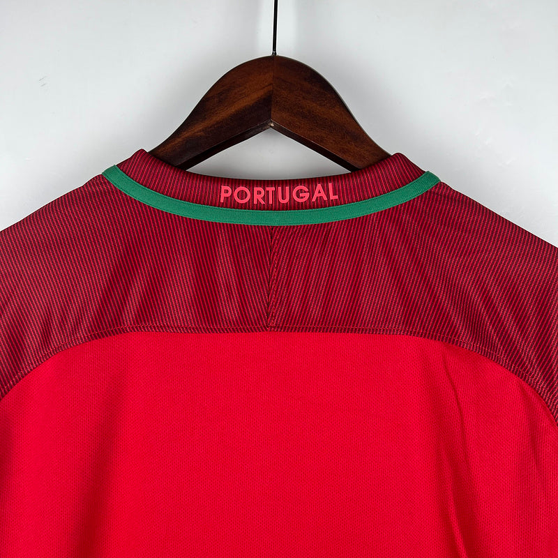 Retro Portugal 2016 long sleeve home S-XXL(7C0E)