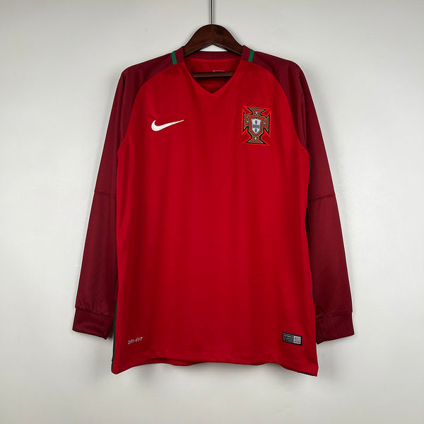 Retro Portugal 2016 long sleeve home S-XXL(7C0E)