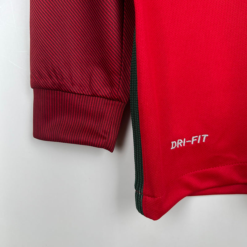 Retro Portugal 2016 long sleeve home S-XXL(7C0E)