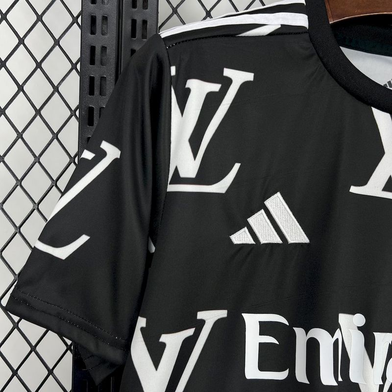 Real Madrid 2025∕26 Louis Vuitton Joint Edition Black Jersey