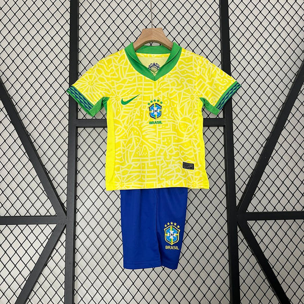 Brazil Home Retro Kids Kit 2024