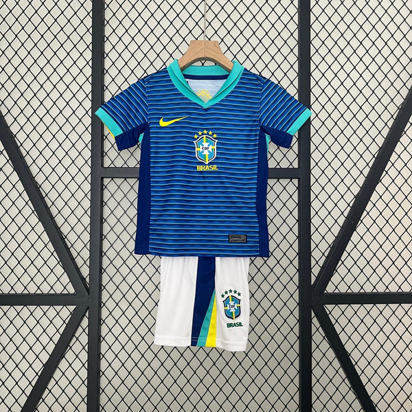 Brazil Away Retro Kids Kit 2024