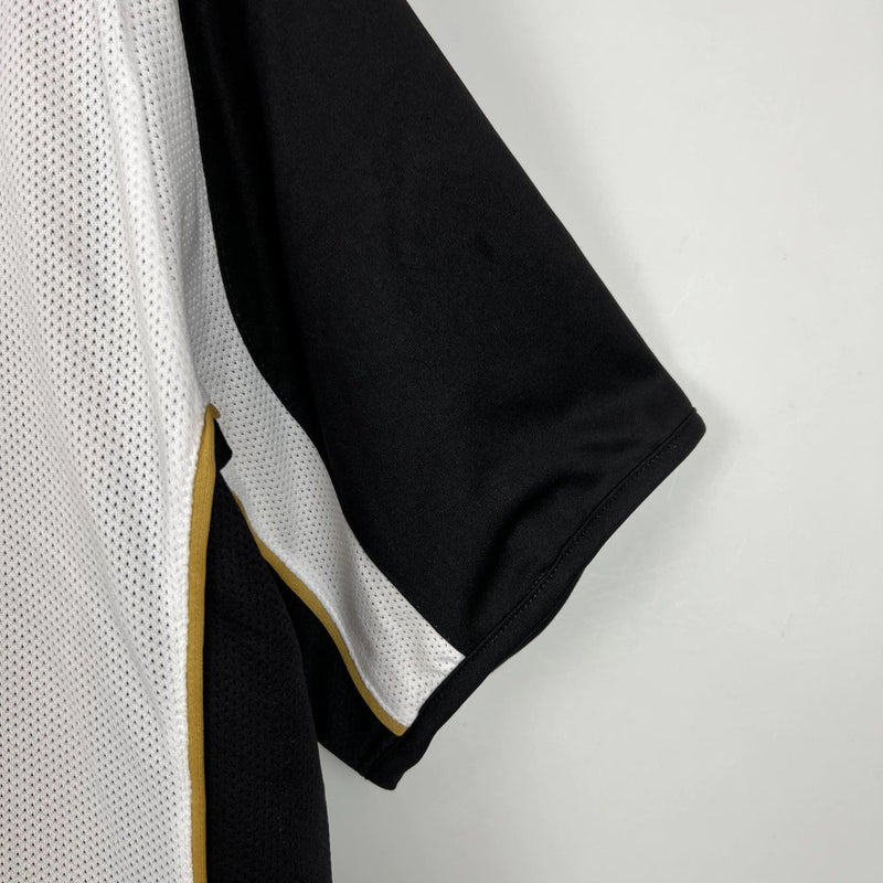 Manchester United 100th Anniversary Edition Men's Retro Shirt - White and Black, Gold and Black Double Sided
