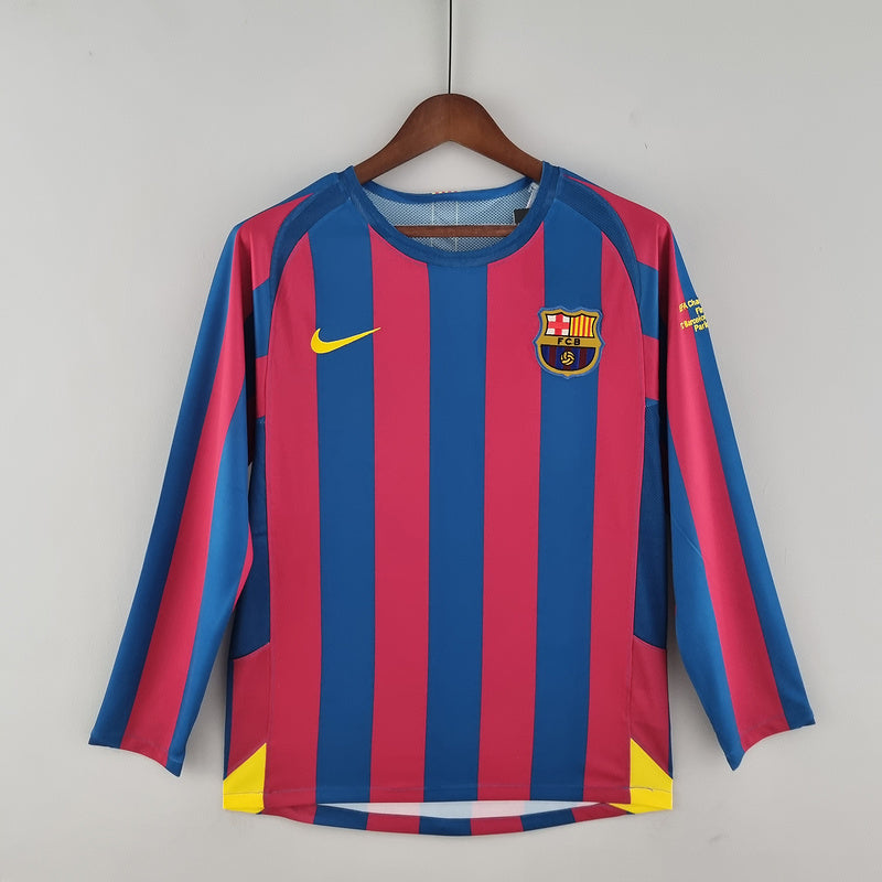 barcelona 05∕06 long sleeve home S-XXL(C88C)