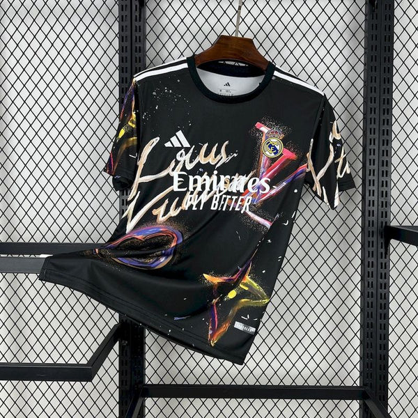 Real Madrid 2025∕26 Louis Vuitton Joint Edition Black colorful version Jersey