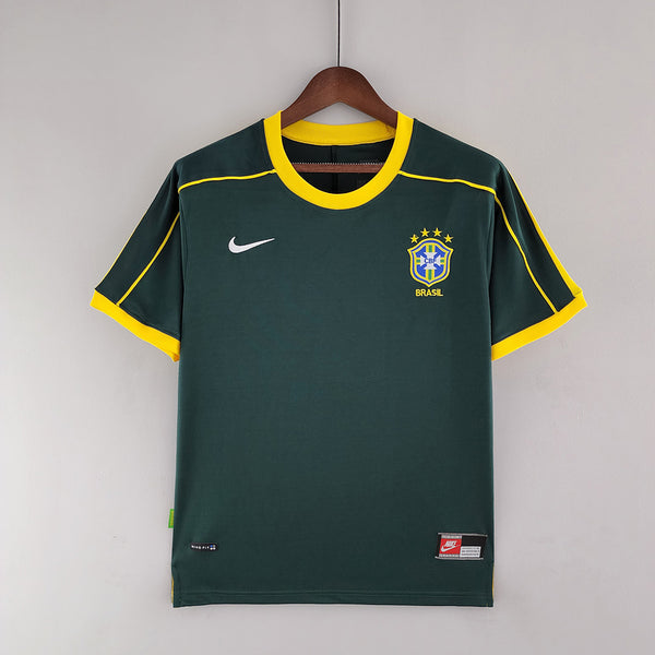 Retro Goalkeeper Brazil 1998 Dark Green S-XXL(6A31)