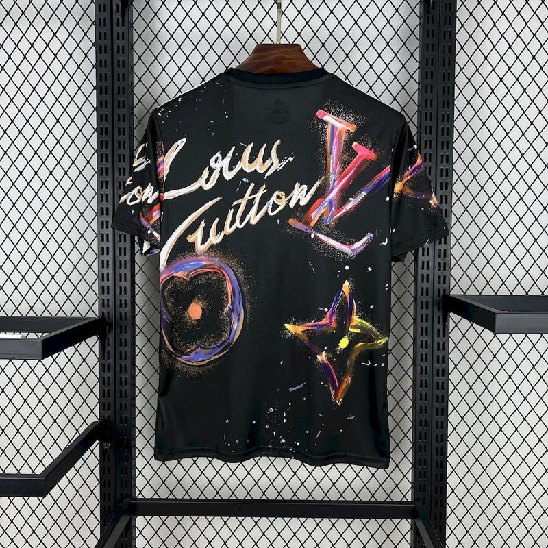Real Madrid 2025∕26 Louis Vuitton Joint Edition Black colorful version Jersey