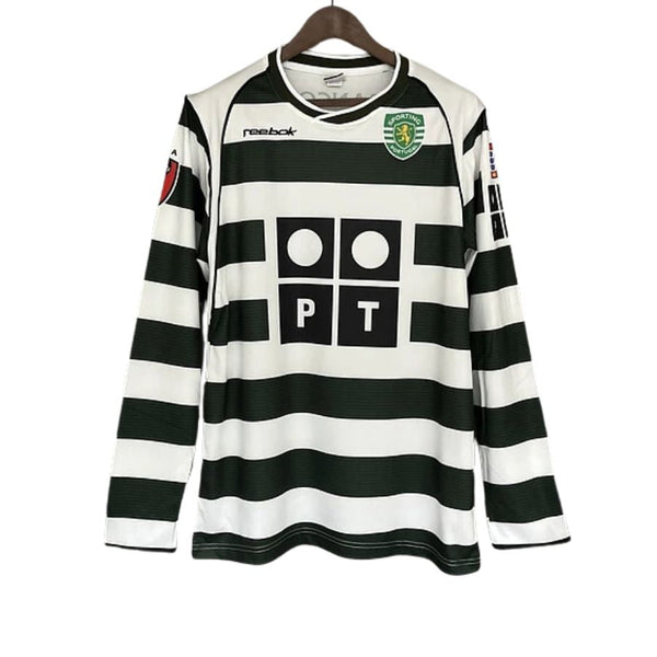 Sporting Home Long Sleeve Retro Jersey 2002/03