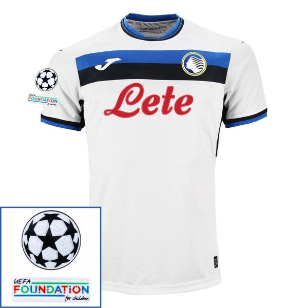 Atalanta Away Fan Jersey 2024/25 Patches UCL UEFA Foundation (Official Printing)