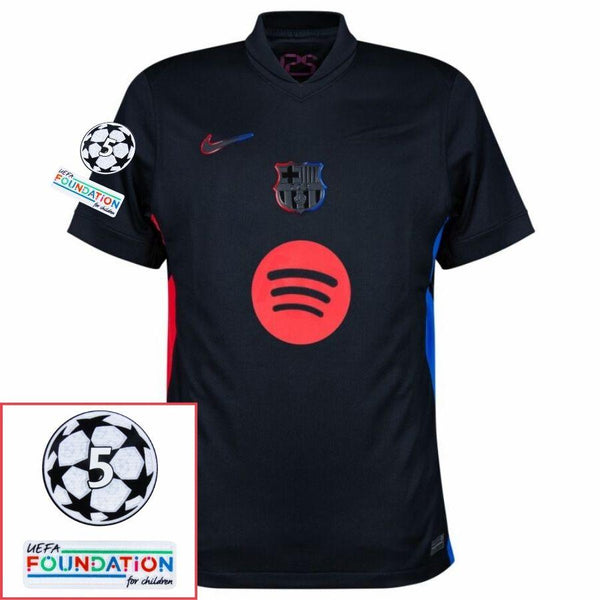 Barcelona Away 2024/25 Patches UCL UEFA Foundation (Official Printing)