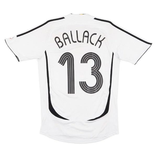 Germany Ballack 13 Retro Home 2006 Fan Jersey