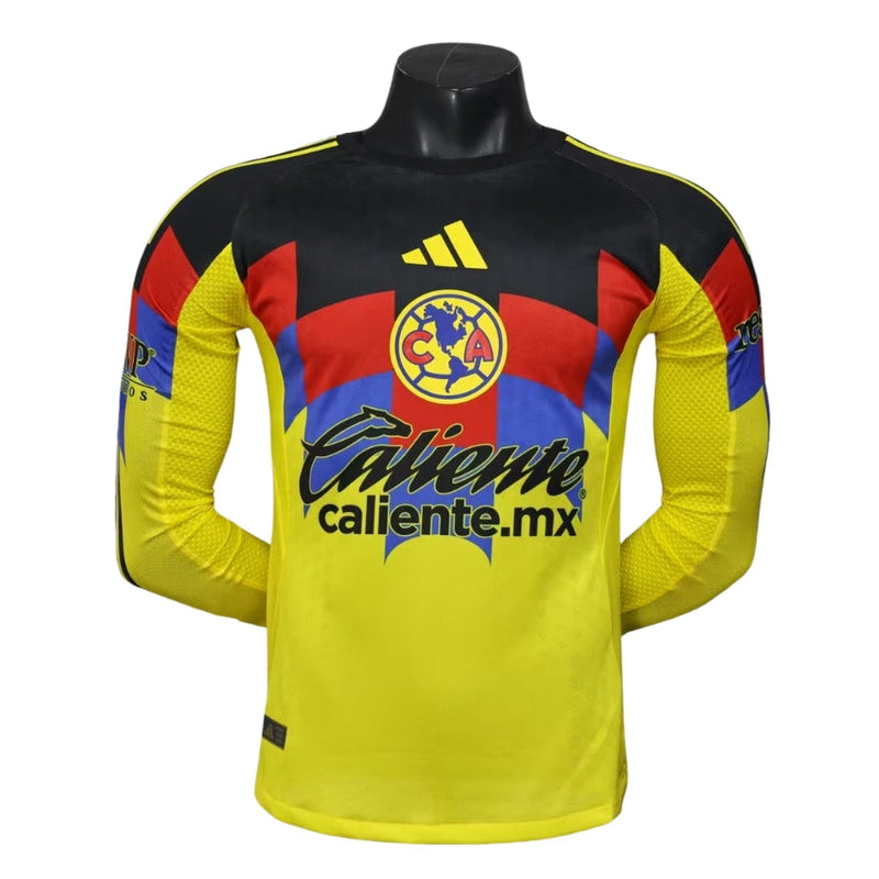 Club América Home Long Sleeve Authentic Player Jersey 2025/26 – Men’s Soccer Shirt