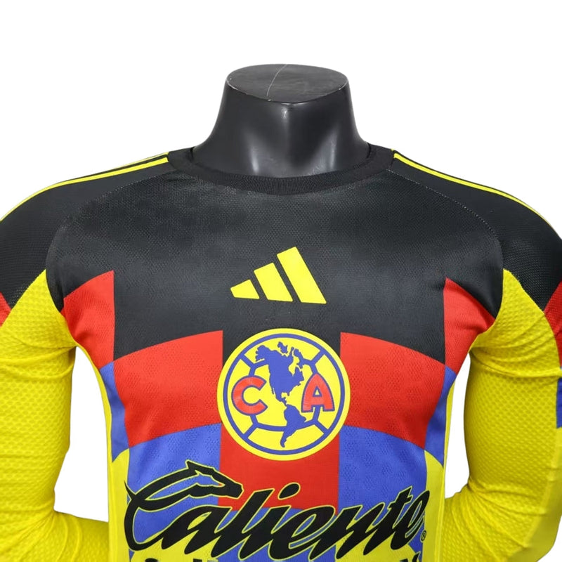 Club América Home Long Sleeve Authentic Player Jersey 2025/26 – Men’s Soccer Shirt