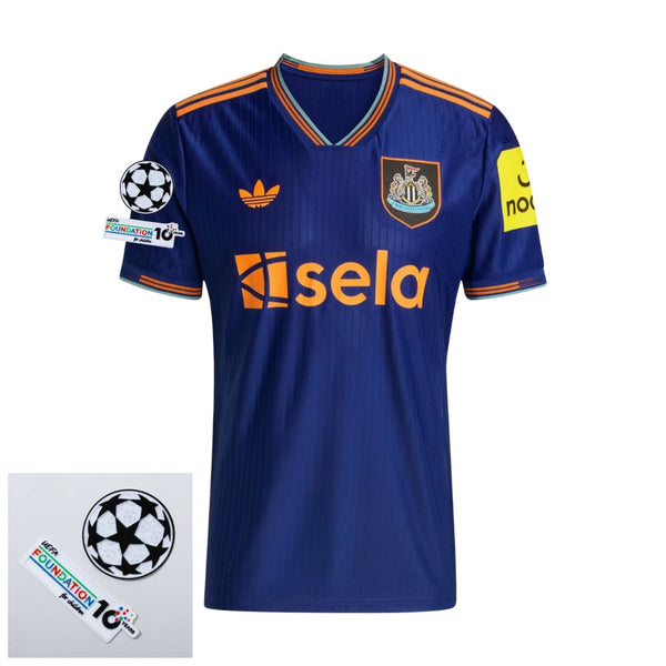 Newcastle United Third Fan Jersey 2025/26 Patches UCL + 10th Anniversary UEFA.