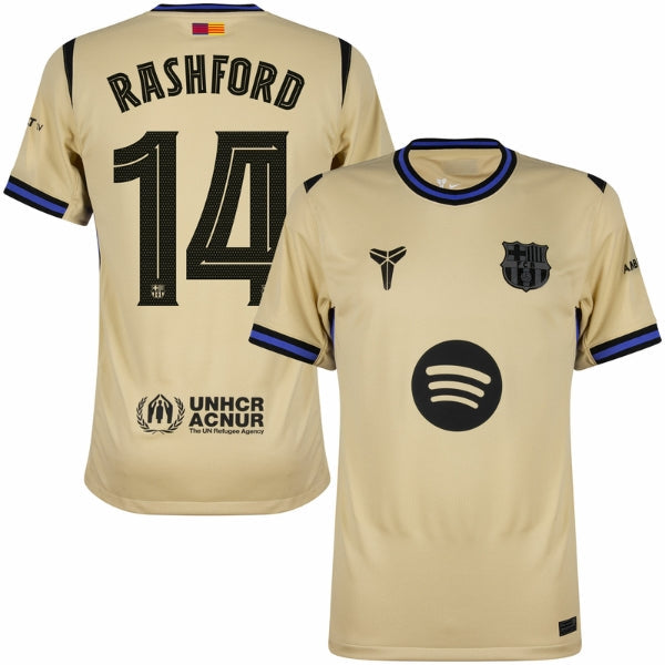 Barcelona Away Rashford 14 Fan Jersey 2025/26 Official Printing (La Liga)