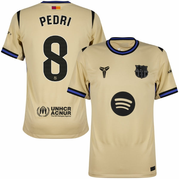 Barcelona Away Pedri 8 Jersey 2025/26 – Fan Edition with Official La Liga Printing