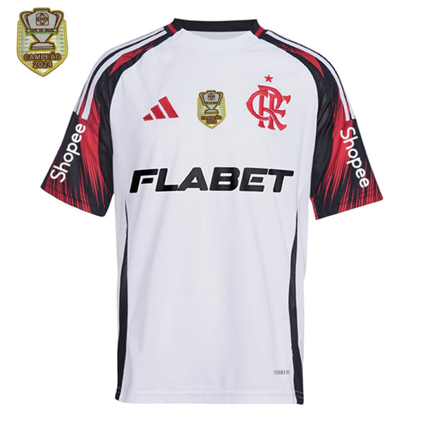 Flamengo Away Fan Jersey 2025/26 Patchs + Full Sponsor (Official Printing)