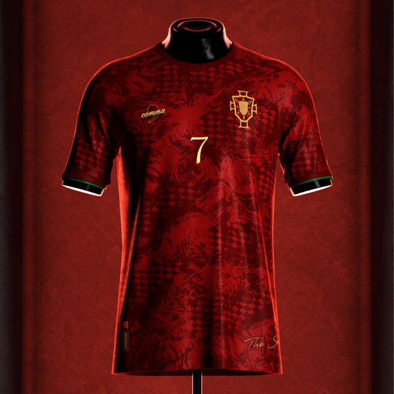 Portugal The Siu Cristiano Ronaldo 7 EURO 24/25 Men's Fan Shirt w/o number - Red