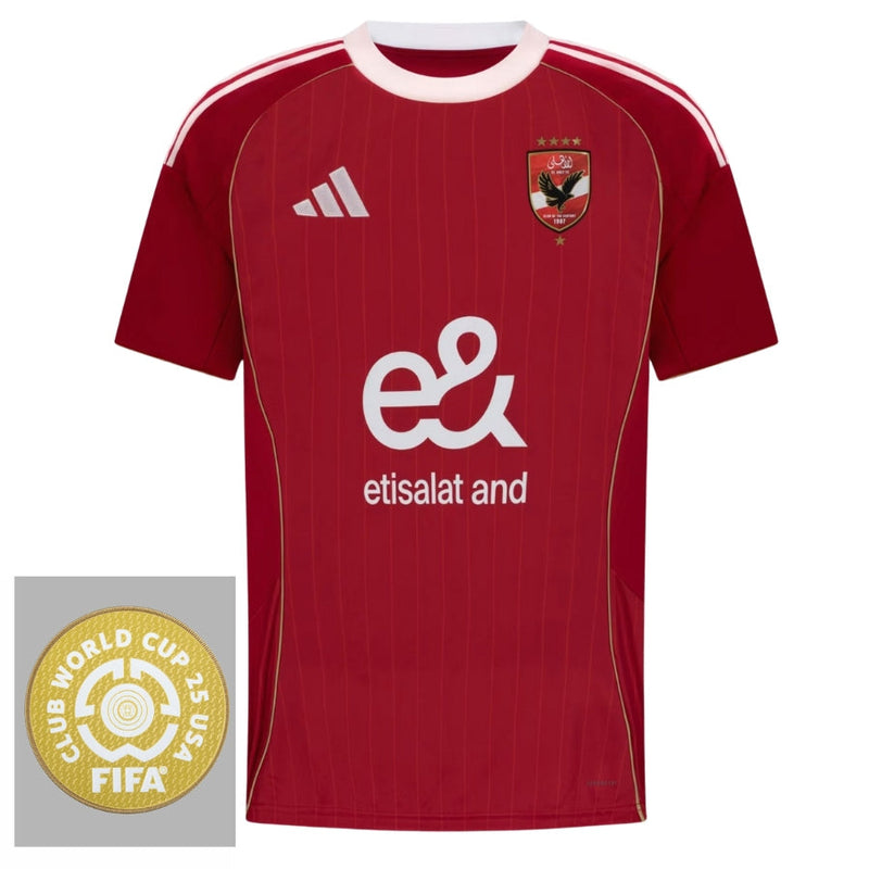 Al Ahly Home Jersey 2025/26 with Club World Cup Patch – Men’s Soccer Shirt
