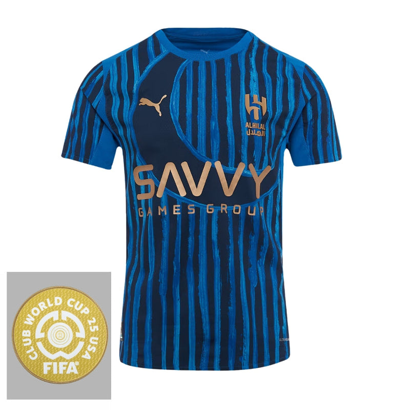 Al Hilal Home Jersey 2025/26 with Club World Cup Patch – Men’s Soccer Shirt