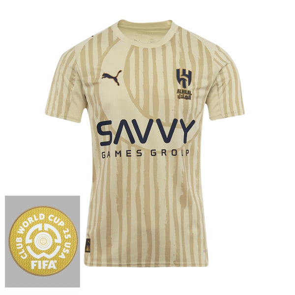 Al Hilal GK Fan Jersey 2025/26 Patch Club World Cup