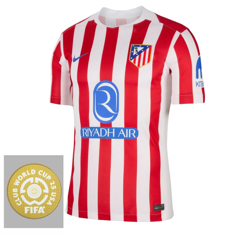 Atlético Madrid Home Jersey 2025/26 Patch Club World Cup – Men’s Soccer Shirt