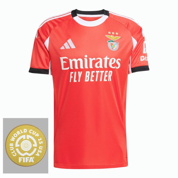 Benfica Home Fan Jersey 2025/26 Patch Club World Cup