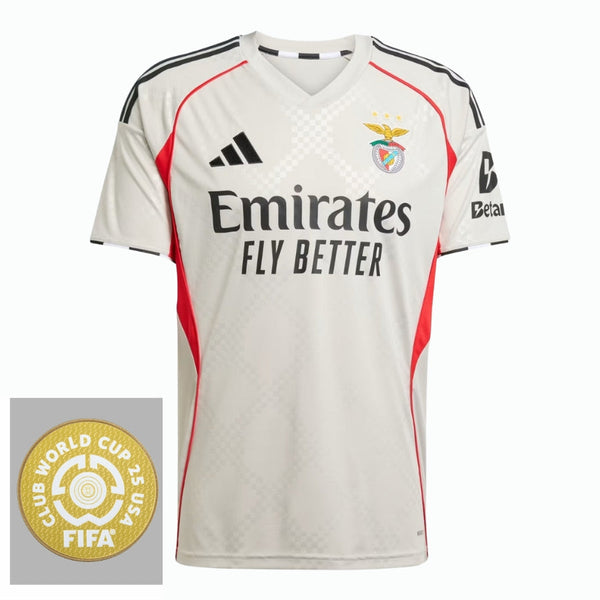 Benfica Away Fan Jersey 2025/26 Patch Club World Cup