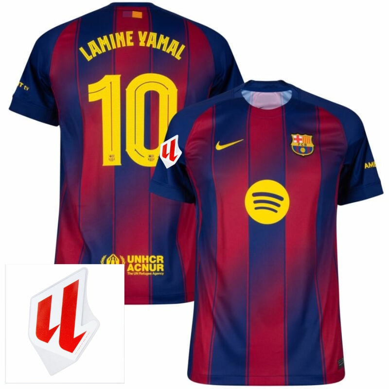 Barcelona Lamine Yamal 10 Home Jersey 2025/26 – Fan Edition with La Liga Patch