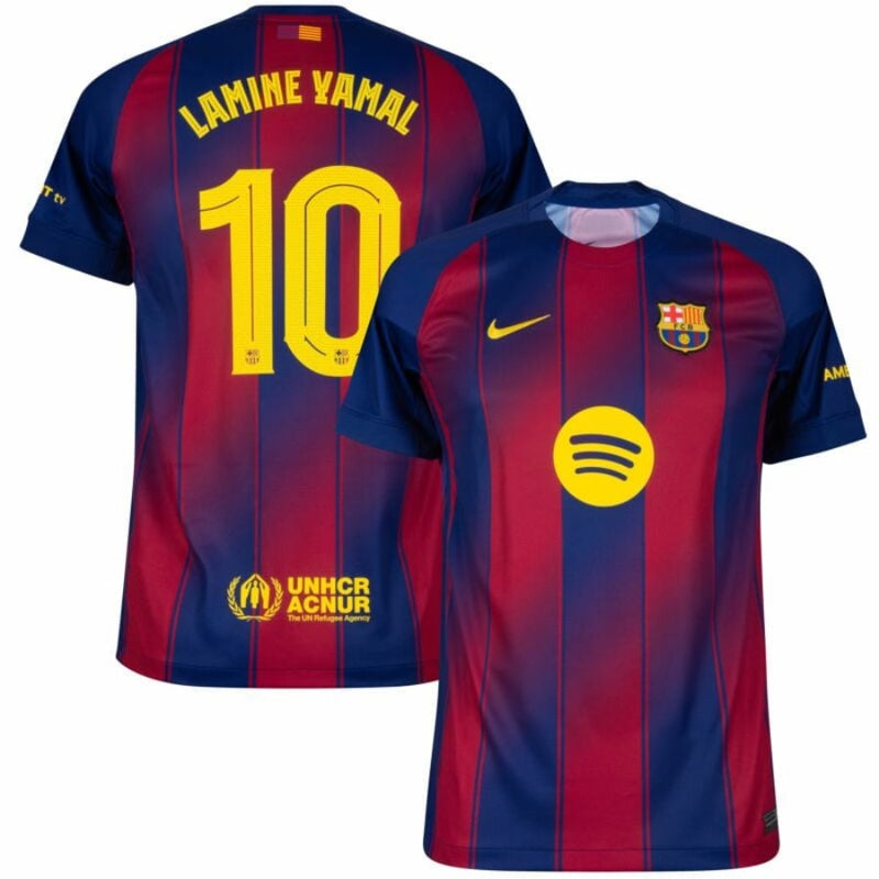 Barcelona Lamine Yamal 10 Home Jersey 2025/26 – Fan Edition with La Liga Patch