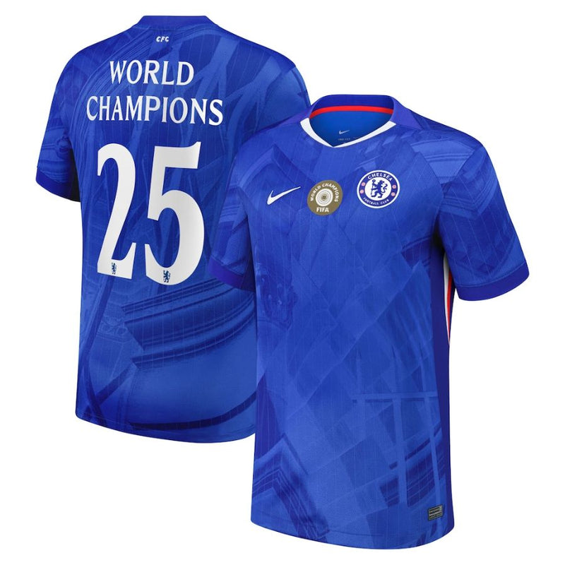 Chelsea Home Jersey 2025/26 – Men’s Soccer Shirt with World Champions 25 Badge