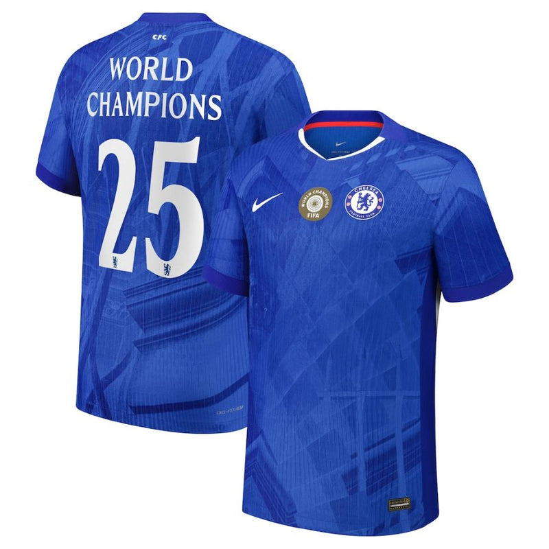 Chelsea Home Authentic Player Jersey 2025/26 – Dri-FIT ADV Match with World Champions 25 Badge