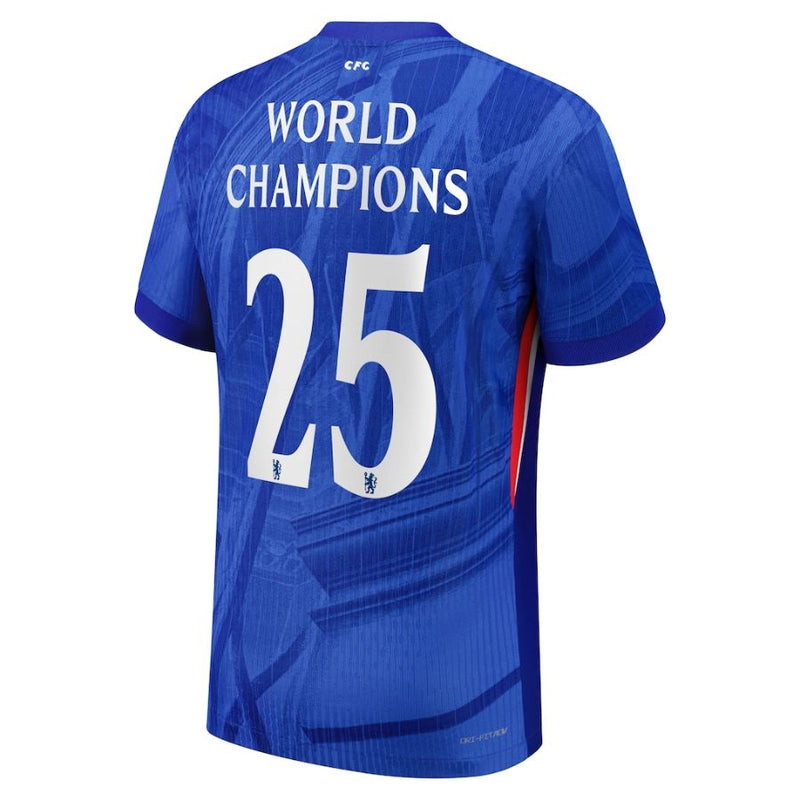 Chelsea Home Authentic Player Jersey 2025/26 – Dri-FIT ADV Match with World Champions 25 Badge