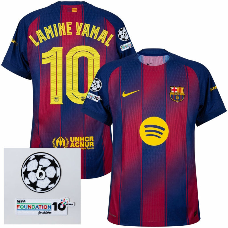 Barcelona Lamine Yamal 10 Home Jersey 2025/26 – Authentic Player Dri-Fit ADV Match