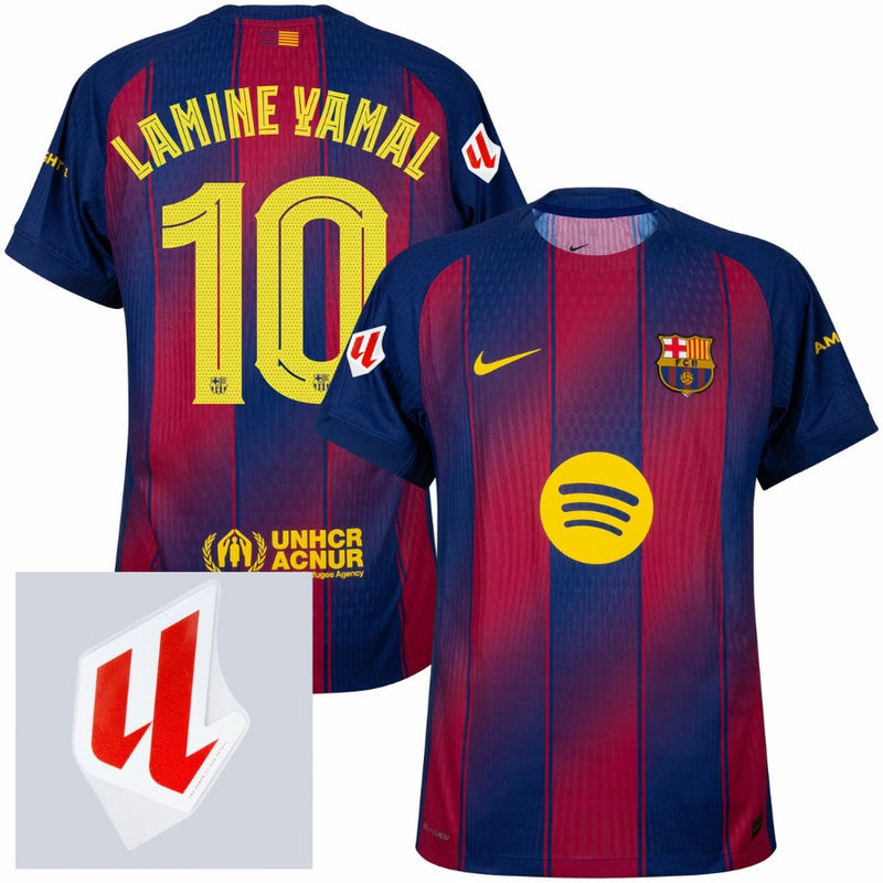 Barcelona Lamine Yamal 10 Home Jersey 2025/26 – Authentic Player Dri-Fit ADV Match with La Liga Patch
