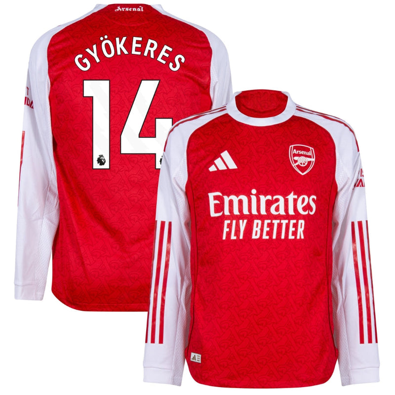 Arsenal Gyökeres 14 Home Long Sleeve Jersey 2025/26 – Men’s Soccer Shirt