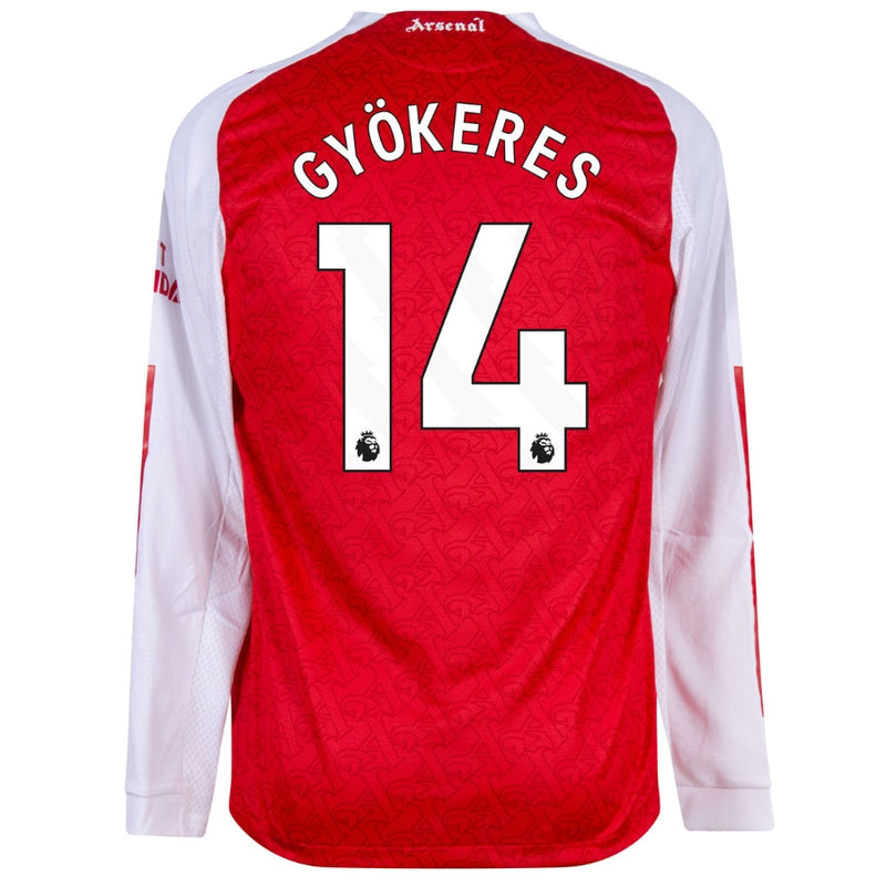 Arsenal Gyökeres 14 Home Long Sleeve Jersey 2025/26 – Men’s Soccer Shirt